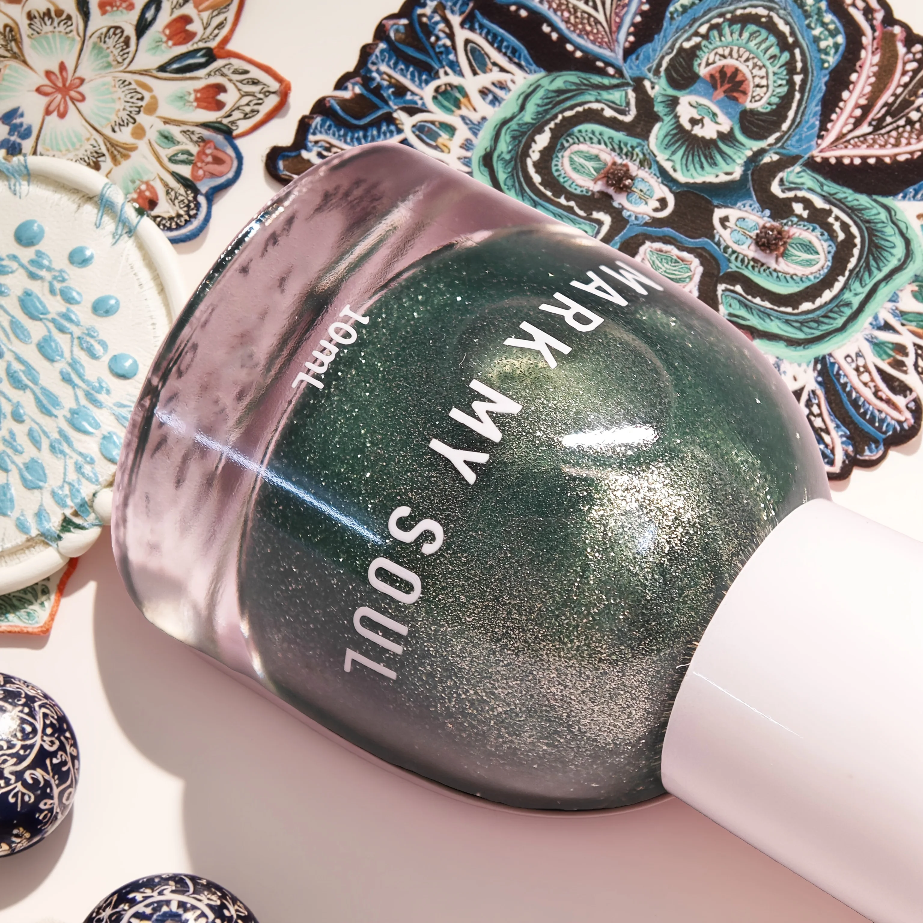 S145 ยาทาเล็บสีเขียวแจสเปอร์ ไพรเมอร์สีเงิน ไบร์ท เบคกิ้ง ฟรี แคทอาย ออยลี่ แห้งเร็ว ไม่ต้องอบ ไม่ต้องใช้แสงยูวี