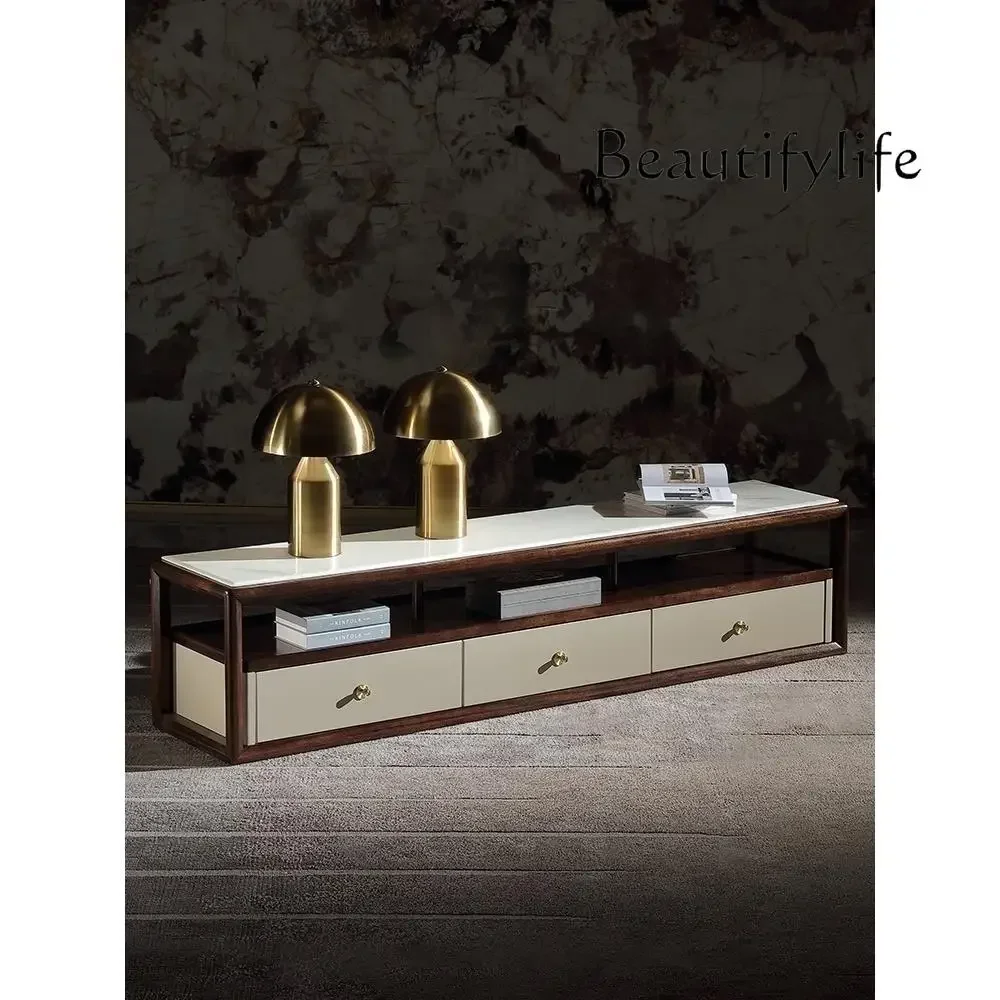 

N Modern Minimalist New Chinese Style Ugyen Wooden TV Cabinet Minimalist Floor Cabinet Aesthetic Storage Furniture