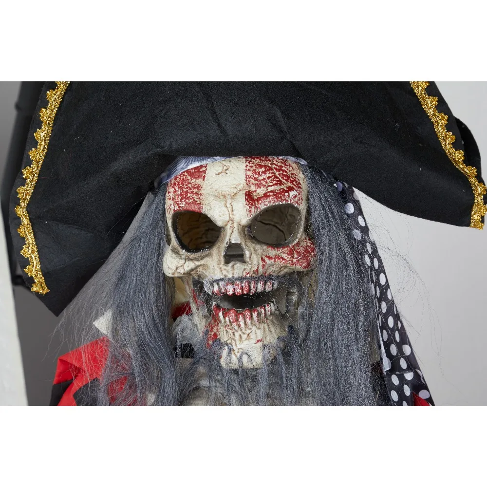 

Halloween 6.3 FT Red Light on Head Vibration Voice Control Standing Decoration
