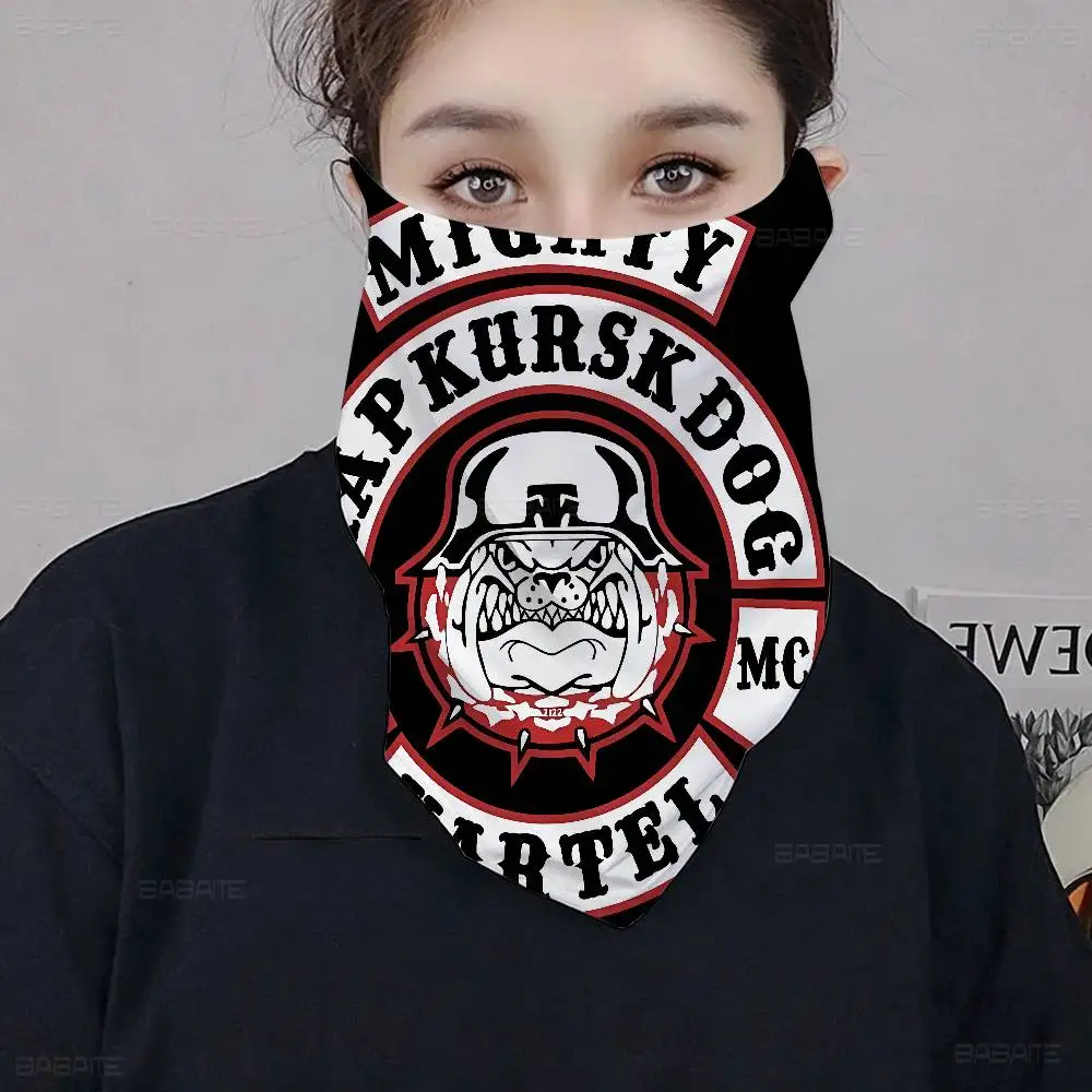 M-Mongrel Mob Summer Neck Gaiter Sunscreen Face Cover for Cycling Hiking Motorcycle Riding