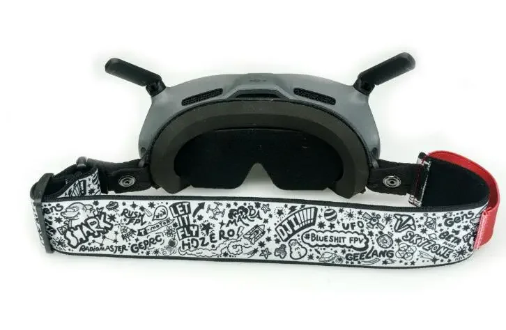 

"Never crash“ Handdrawn Graffiti Head Strap Headbands suit for DJI FPV/Avatar/Dominator/HDZero Lumenier HD Goggle FatStraps