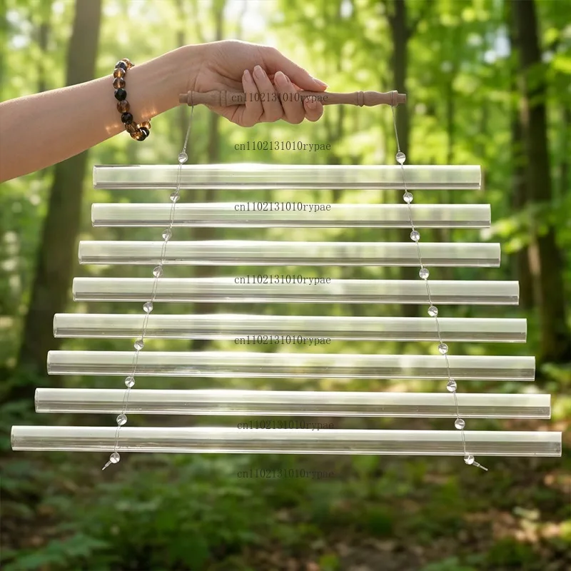 432/440 Hz Natural Handmade Meditation Chime Crystal Music Harp with Case