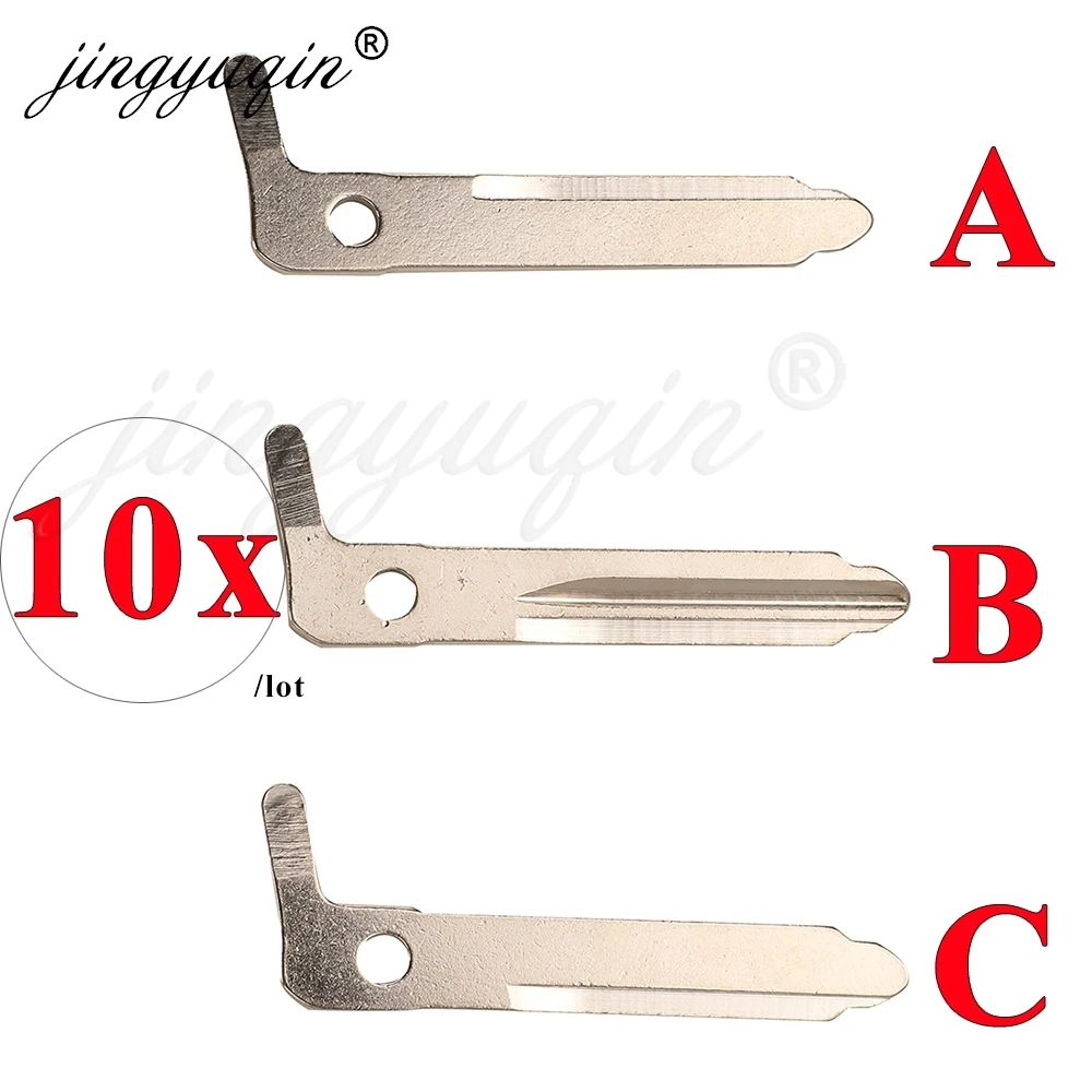 

jingyuqin 10PCS Uncut Car Key Blade For Mazda 3 5 6 M6 MX5 CX5 CX7 CX9 RX8 Cx30 Smart Emergency Spare Remote Key Blank Replace