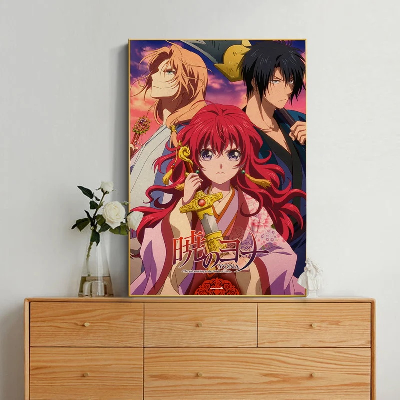 Yona Of The Dawn Anime Retro Kraft Paper Poster Vintage Room Bar Cafe Decor Decor Art Wall Stickers