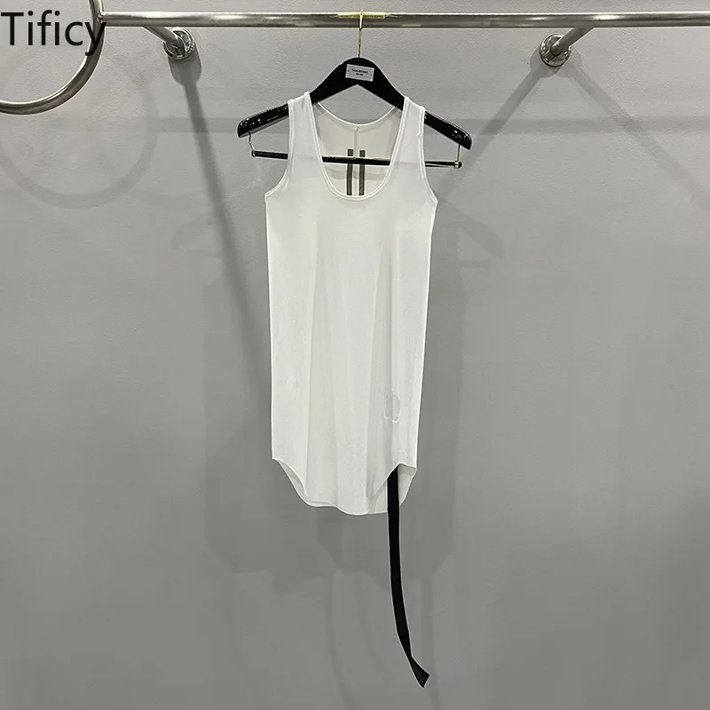 

Women's | Spring/Summer New Product Trend Fashion Casual Solid Color Summer Ribbon Long Tank Top Bottom Top