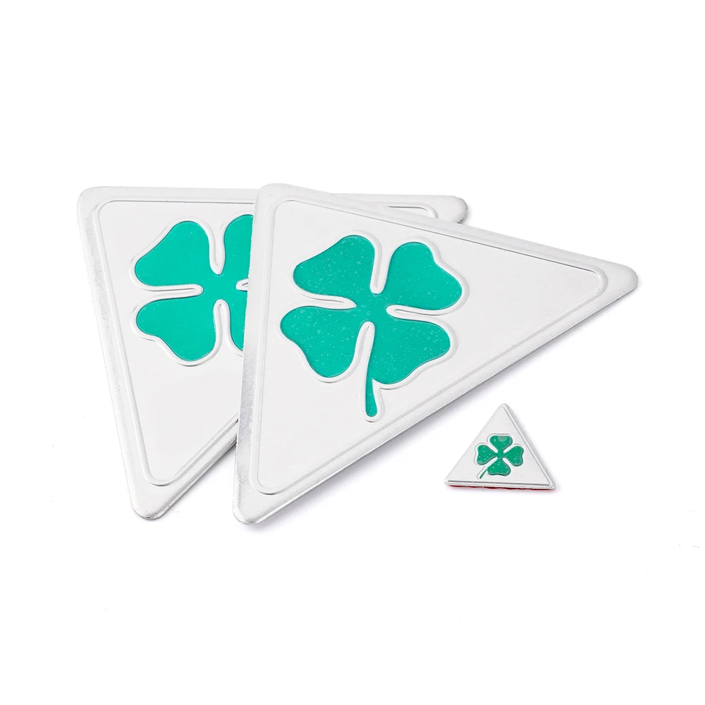 3Pcs/Set Quadrifoglio Badge Clover Emblem Fender Logo For Alfa Romeo Giulia Spider GT 147 156 166 159 Exterior Accessories