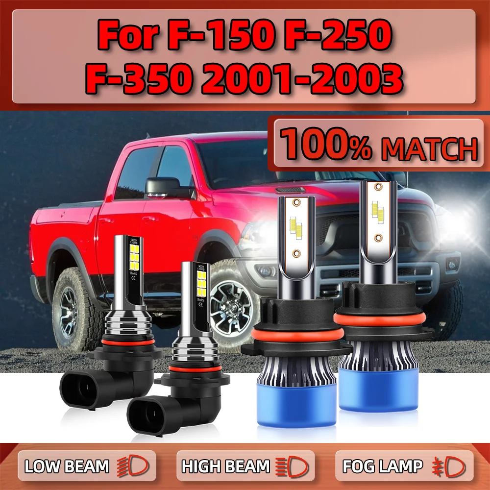 

Led Canbus Car Headlights Bulbs 40000LM 240W Turbo Lamps 12V Auto Fog Lights 6000K For Ford F-150 F-250 F-350 2001 2002 2003