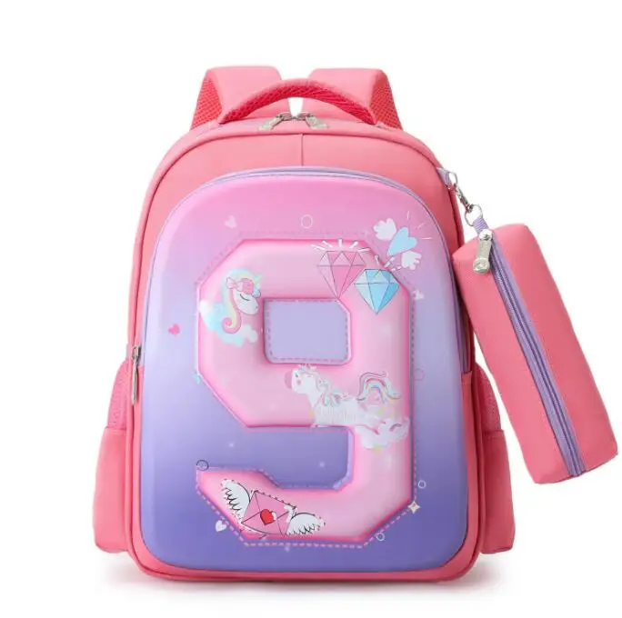 Children School Bags New 3D Digital Colorful Contrasting Kid Backpack Boys Girls Knapsack Kids Satchel Schoolbag Mochila Escolar