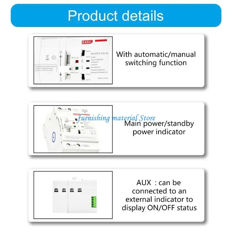 

Y5GD 4P 110V/220V Double Power Automatic Transfer Switches Uninterrupted Power