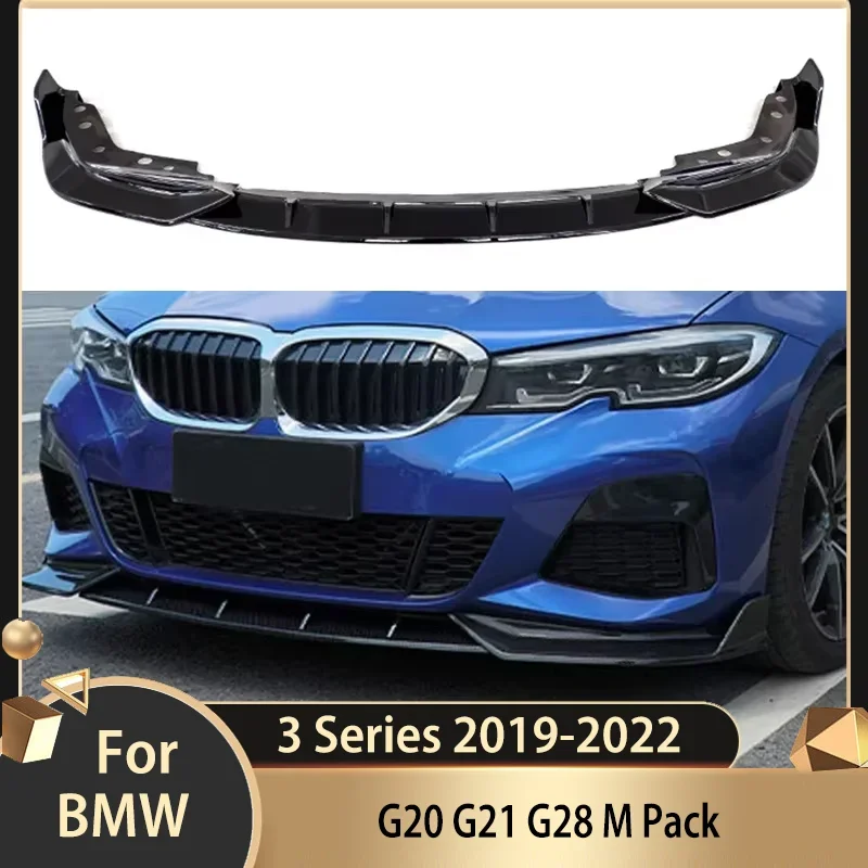 For BMW 3 Series G20 G21 G28 2019-2022 M Pack Splitter Diffuser Cover Canards tuning Car Diffuser Guard Body Kit Cover