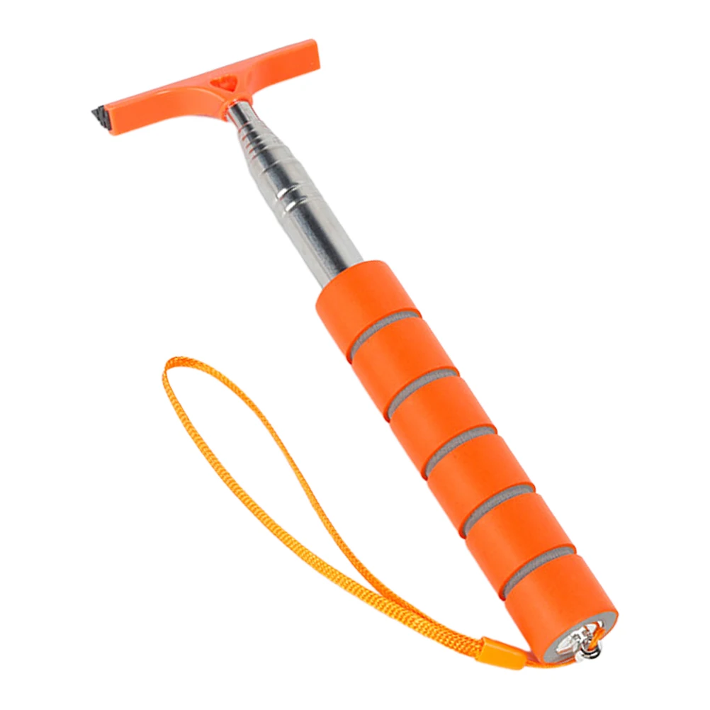 

Orange Adjustable Mirror Wiper Tool Car Window Squeegee Rear View Cleaner Brush Windshield Glass Cleaning Long Handle Auto