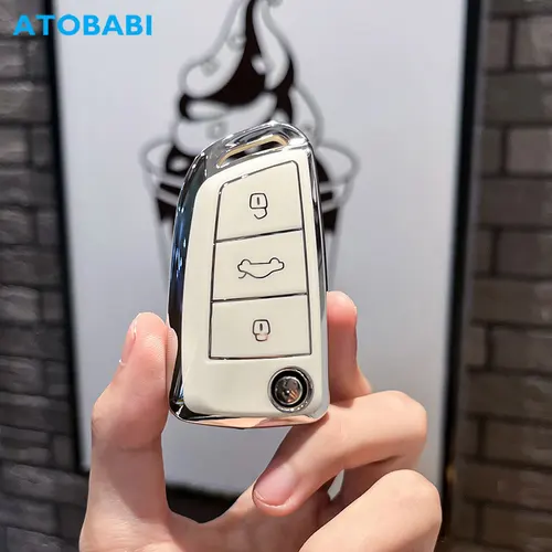 Imagen 1 del producto Funda de TPU para llave de coche, mando a distancia plegable, funda, soporte para llavero, accesorios para automóvil para JAC S3 2018 2019 2020 2021 2022