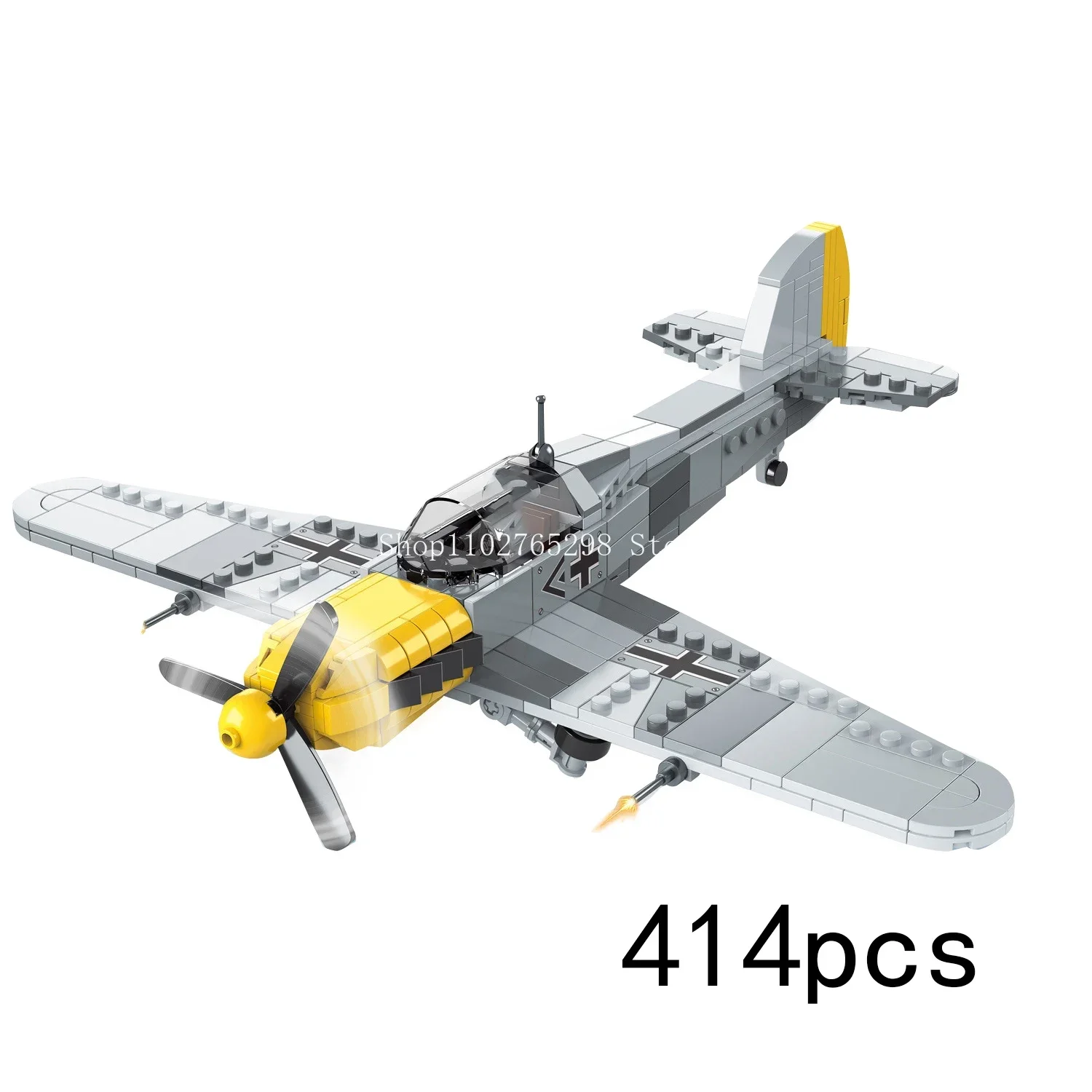 WW2 Airplane Building Blocks World War II 2 German Soviet Plane Bricks Military DF-109 ME262 P51 P40 Fighter Warplane Model Toys