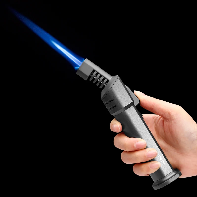 JOBON Blue Flame Gun Lighter Flame Lock Switch Design Adjustable Flame Size Recyclable Inflatable Camping Ignition Tool