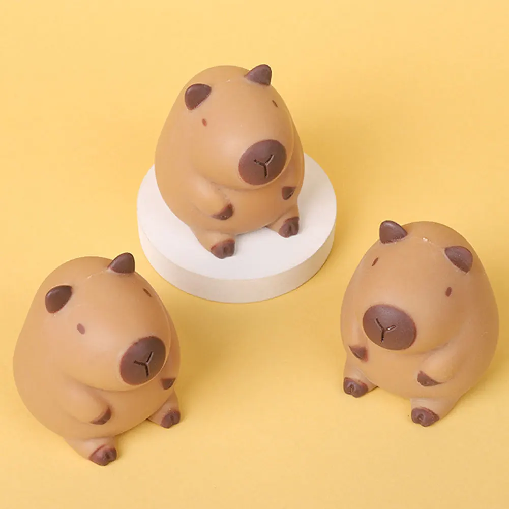 

Сжимаемые игрушки с капибарой, снятие стресса, мини-игрушка капибара Моти, мягкая милая игрушка в форме капибары, сжимаемый мяч, подарок на день рождения для детей