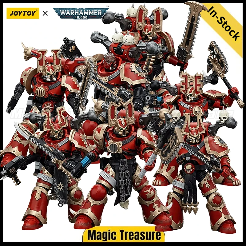 

【В наличии】JOYTOY Warhammer 40K World Eaters Khorne Berzerker 7 шт. аниме-фигурка игрушки модель 1/18 фигурка