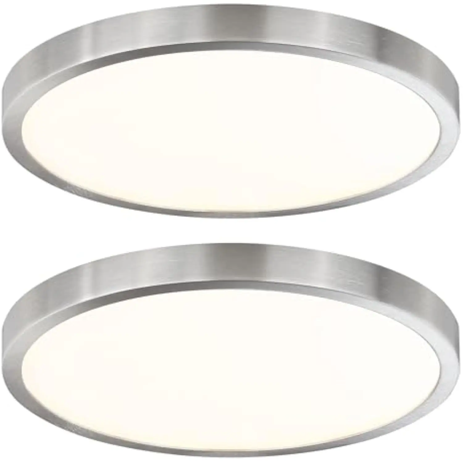 

14 英寸 Flush Mount Led Ceiling Light Fixture, Slim Dimmable Flush Mount Light for Kitchen, Metal and Glass Modern Ceiling Ligh