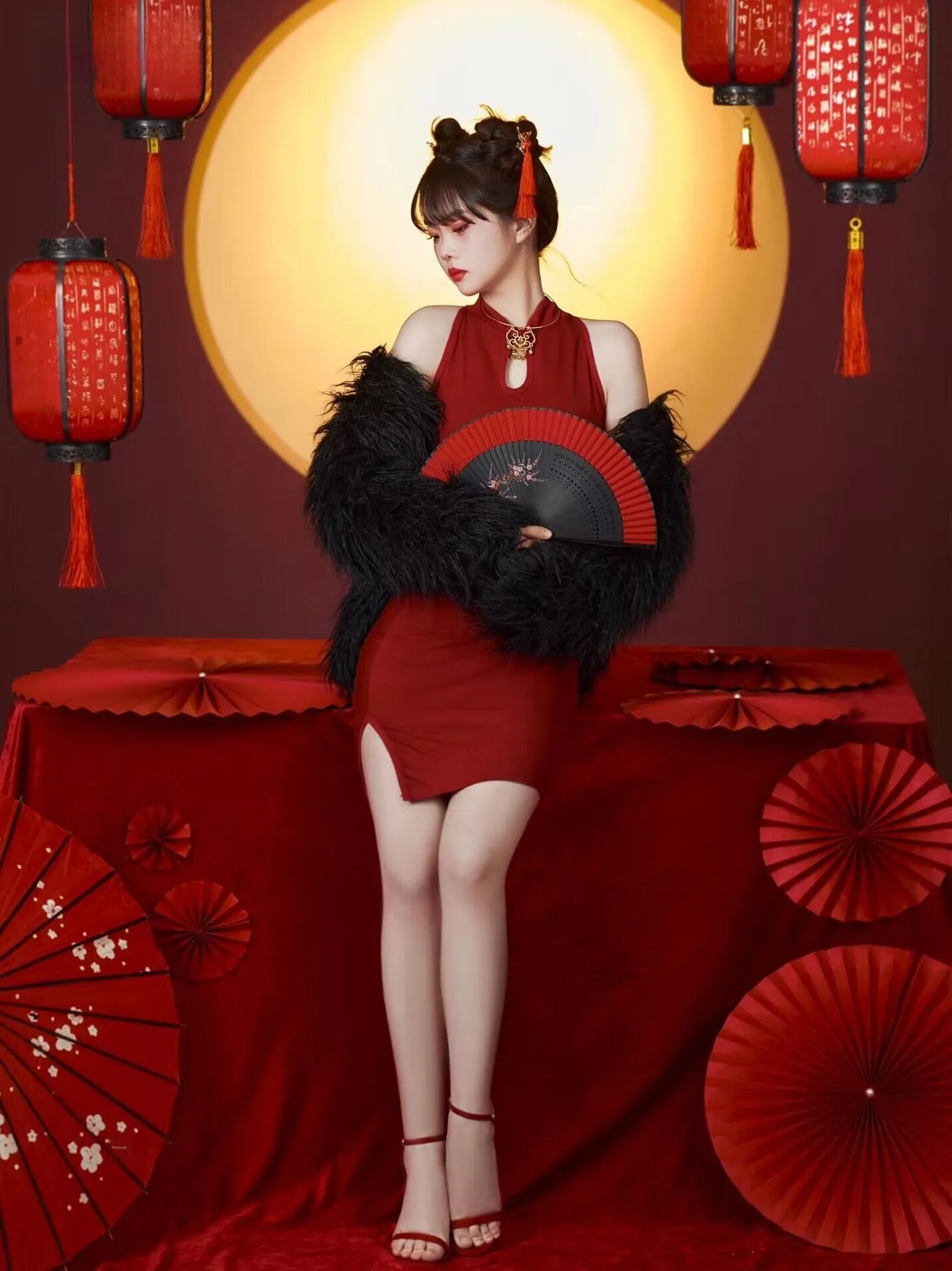 

Новогодний ретро-костюм для фотосессий, сценический наряд для ночных клубов, традиционная этническая одежда для праздников