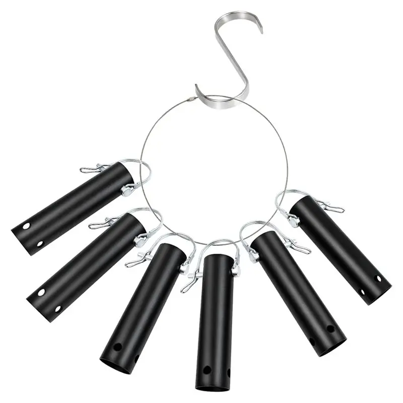 ABHS-Pool Tool Holder And Organizer Featuring Key Chain Loop And S Shaped Design, Includes 6 Pool Cleaning Equipment Storage Hoo