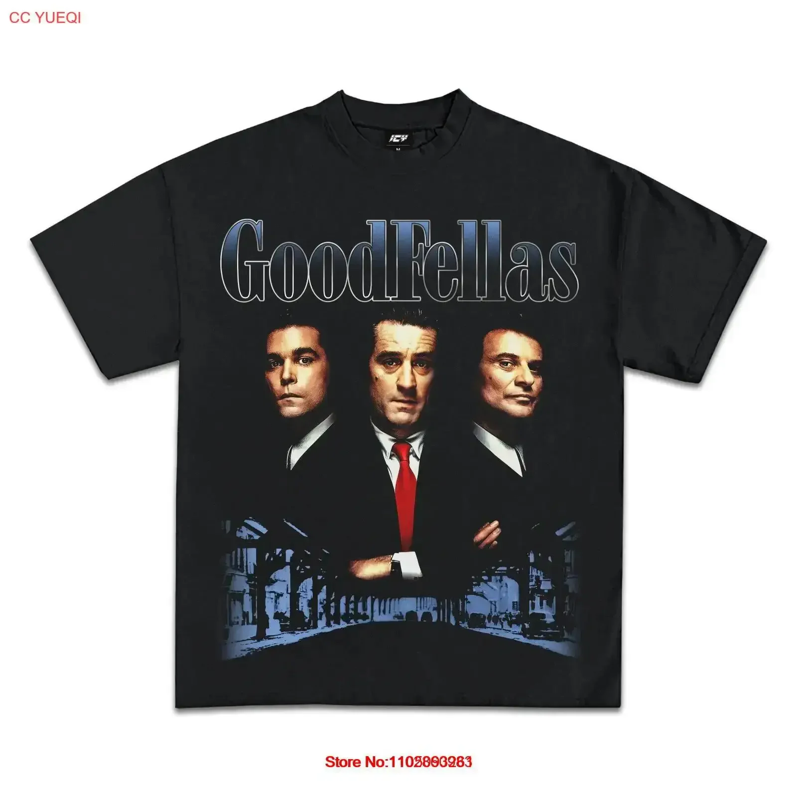 

Goodfellas Retro T Shirt vintage Washed Comfortable Unisex Stretched Soft homme Versatile Breathable designer clothes