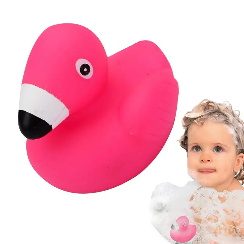 Flamingo Duckies for Kids Mini Rubber Ducks Flamingo Table Decor Delights Mini Decorative Ducks For Birthday Cake Dessert