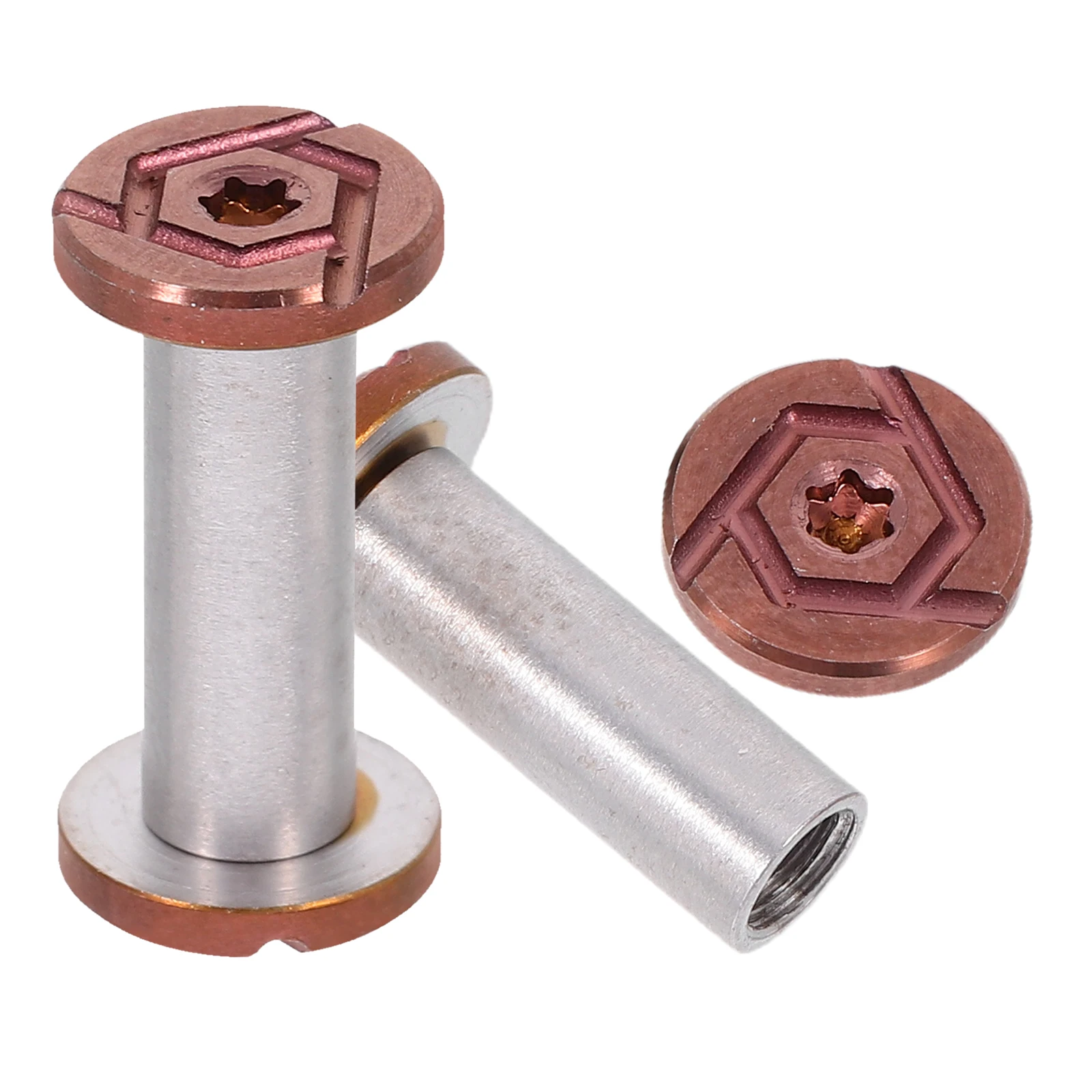 

2Pcs Knife Handle Screws Stainless Steel Plum Head Rivets for DIY Wood Handle Repair Kit Fastening Pin
