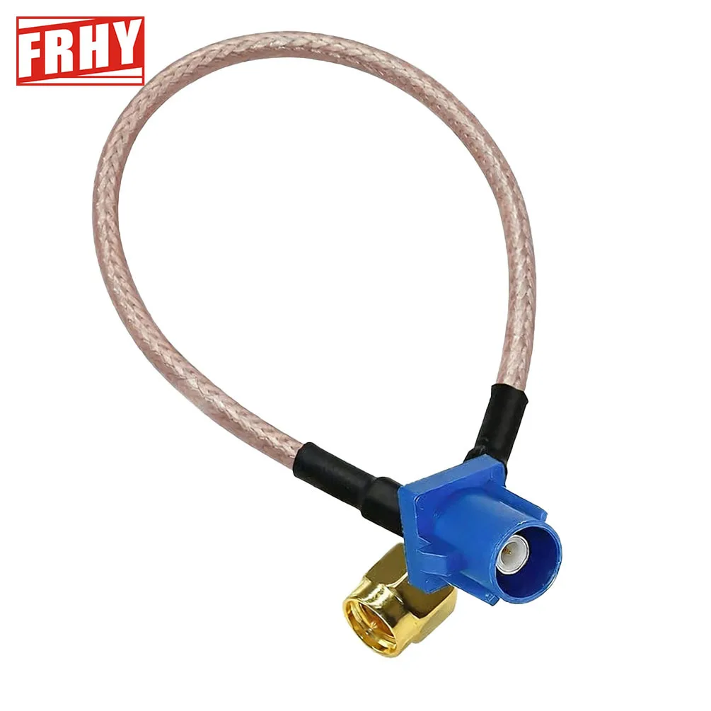 Cabo de Antena GPS Fakra C para SMA Macho de 15CM, Extensão Coaxial RG316 para Sistemas de Navegação de Carros Mercedes-Benz e Audi