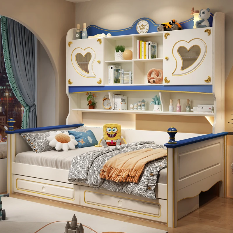 

Noble children's bed, boy combination, wardrobe bed, integrated tatami, not disturbing each other, saving space, girl princess