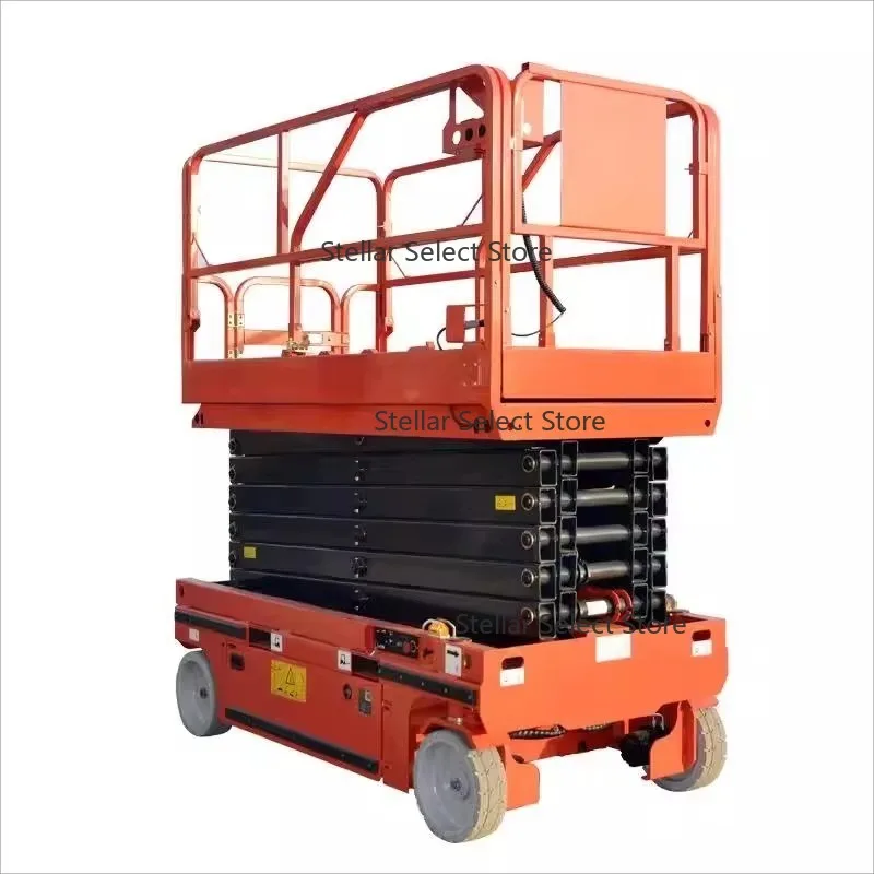 Scissor Lift Elevator Movable Hydraulic Aerial Lifting Platform 4-18m