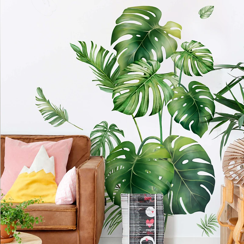 Büyük Monstera Yaprakları Yeşi - Home Decor Wallpaper incelemesi ve fiyatı