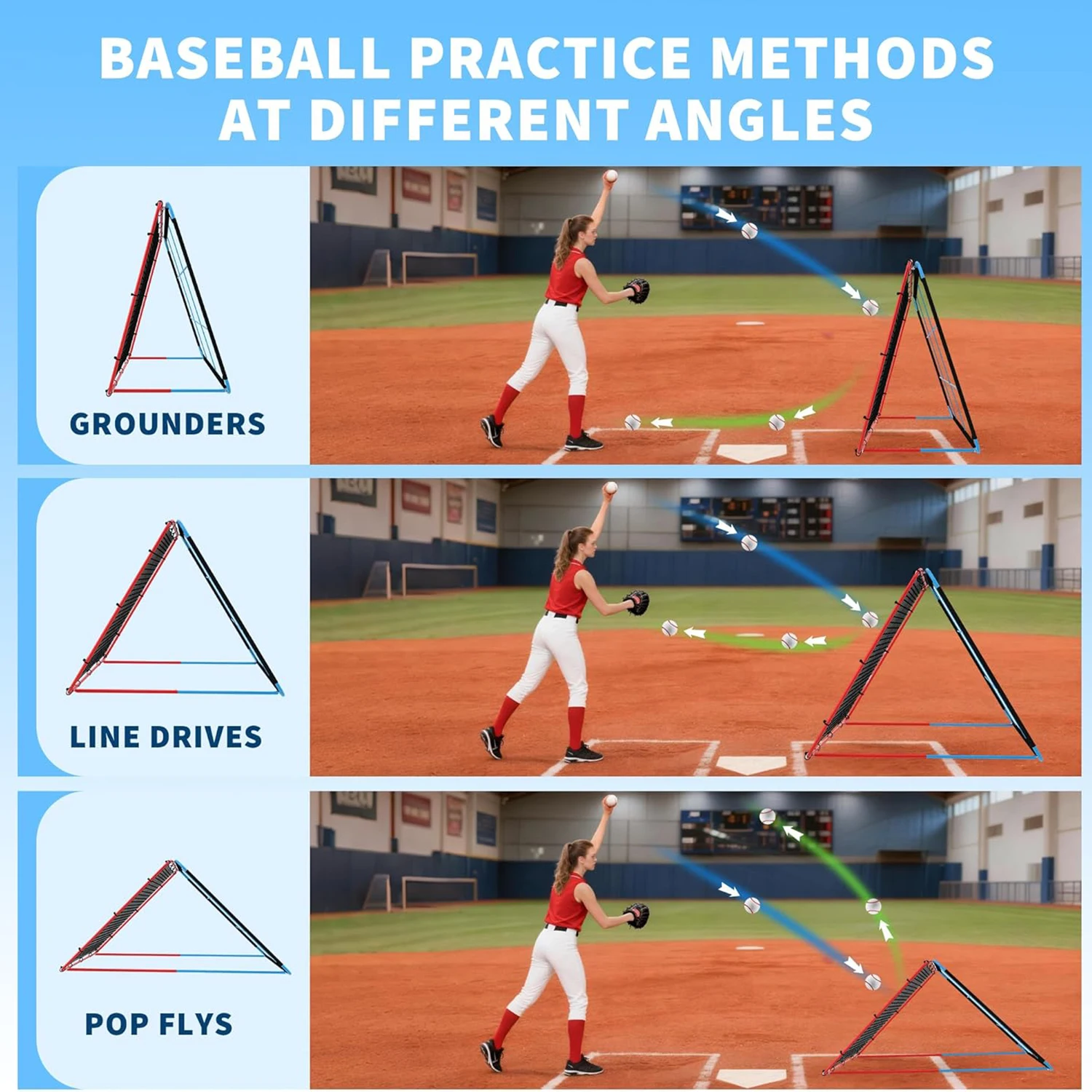 12-Angle Baseball Pitching Net 5