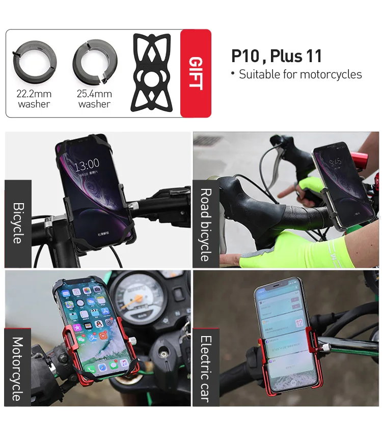 GUB P30 Fahrrad Telefon Halter Einstellbare 360 Grad Fahrrad Telefon Stehen Halterung Reiten Radfahren MTB Radfahren Zubehör GUB G85 P10 g81 – Detail 13