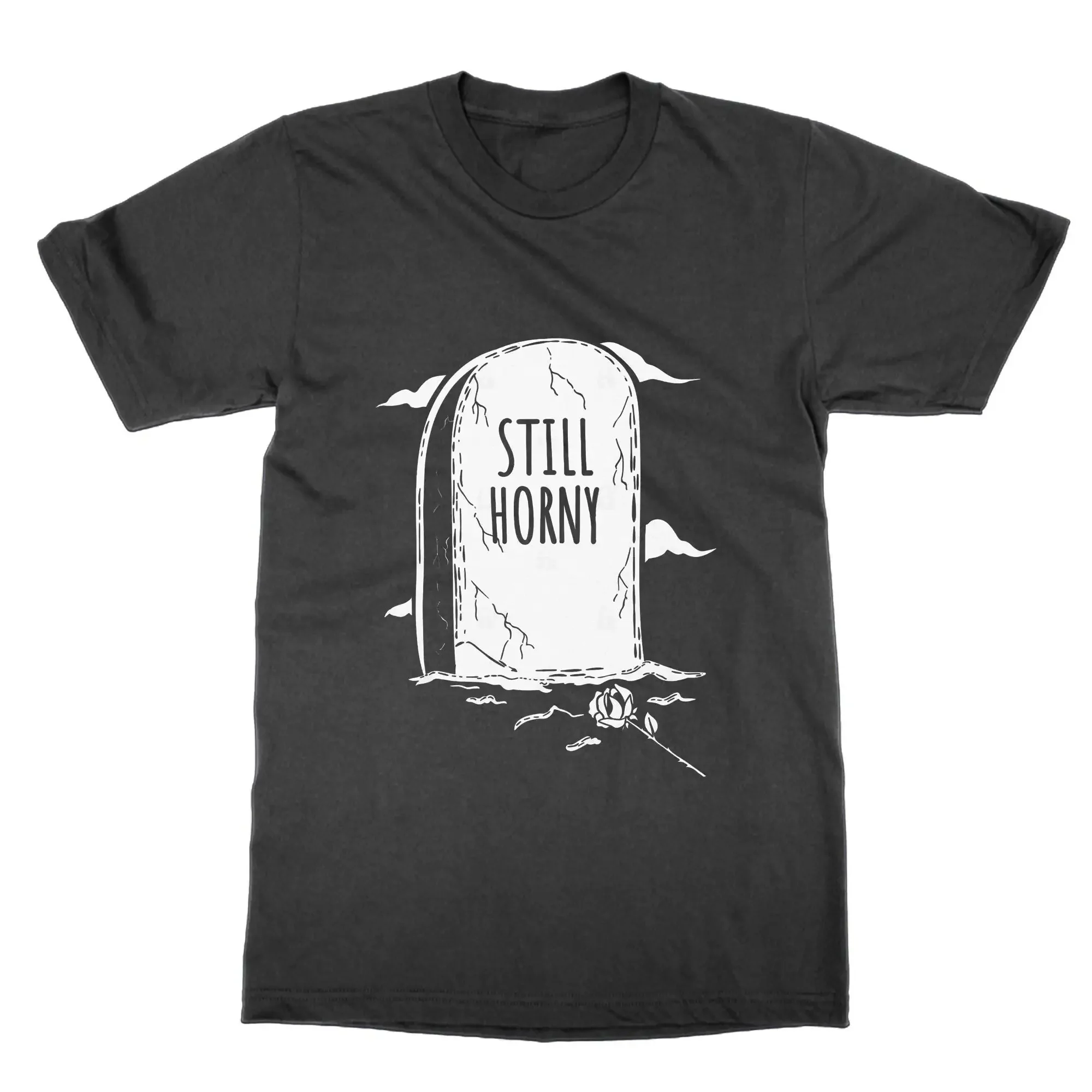 

Still Horny gravestone T Shirt funny meme top
