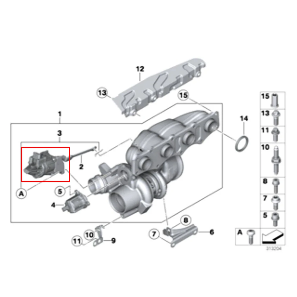 ดาเซ่ 11657638783 11658485115   เทอร์โบชาร์จเจอร์ Wastegate สําหรับ BMW 228i 320i 428i 528i X1 X3 X4 X5 X6 Z4