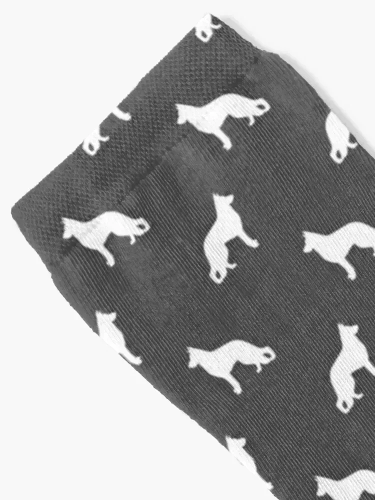 White German Shepherd Dog Silhouette Socks soccer anti-slip loose Boy Child Socks Women's