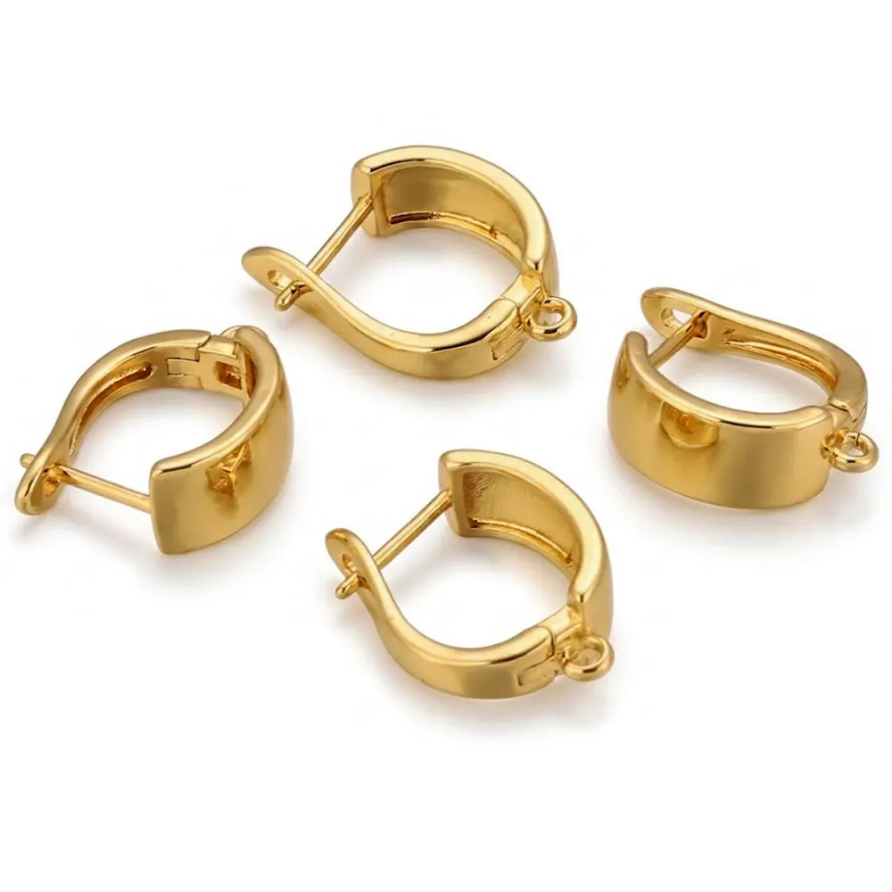 2/4/6pcs Irregular Hollow Leverback Earring Hooks French Lock  Clasps Loop DIY Earring Making Supplies Fittings Components Parts