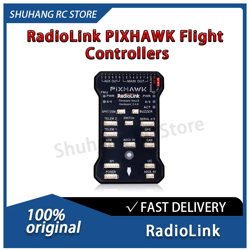 RadioLink PIXHAWK Controllori di volo PIX Accelerometro giroscopico GPS integrato per aereo multirotore RC Drone Car Boat Robot