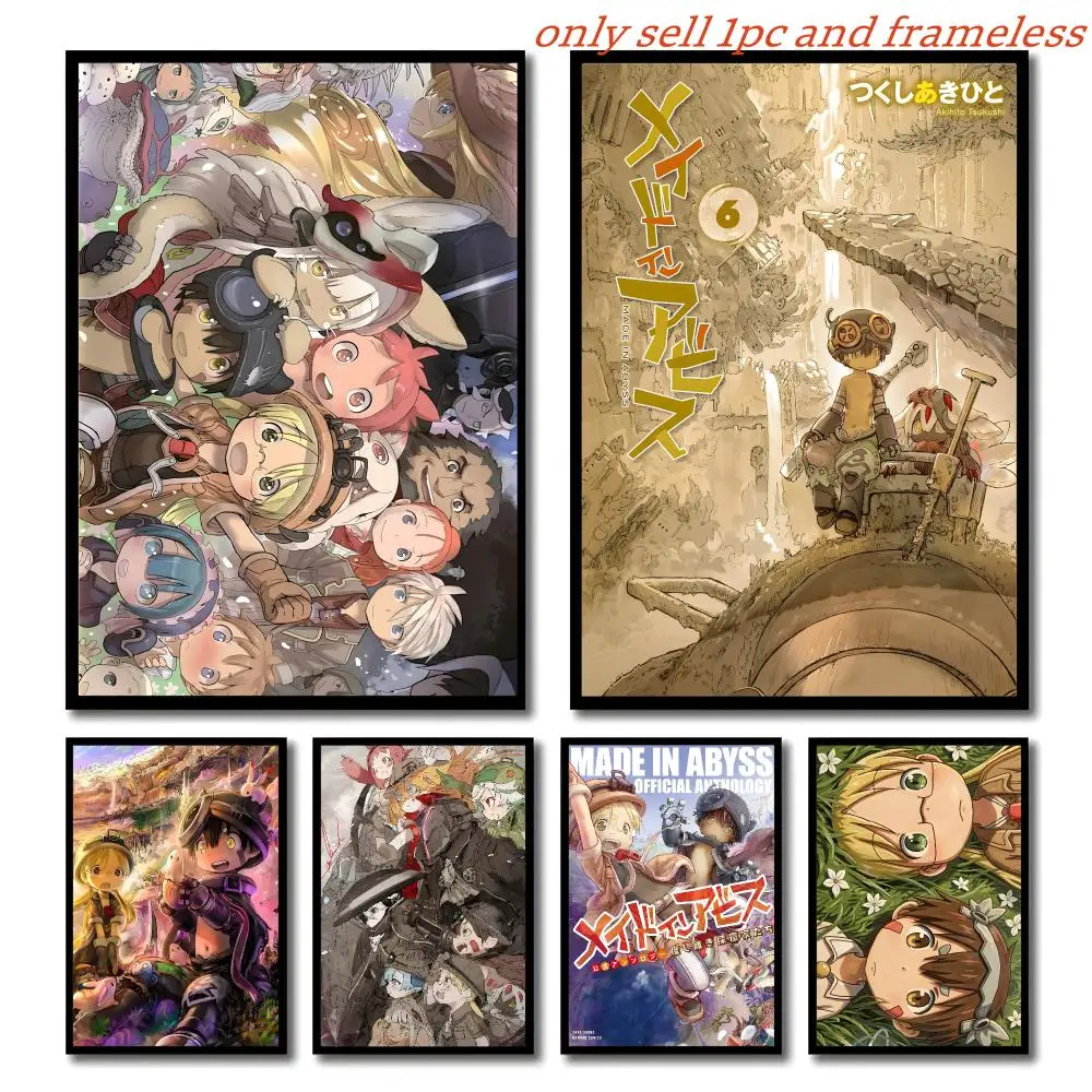 Cartoon M-Made in Abyss Poster Self-adhesive Living Room Bedroom Party Bar Decor Moisture-proof Fade-resistant HD