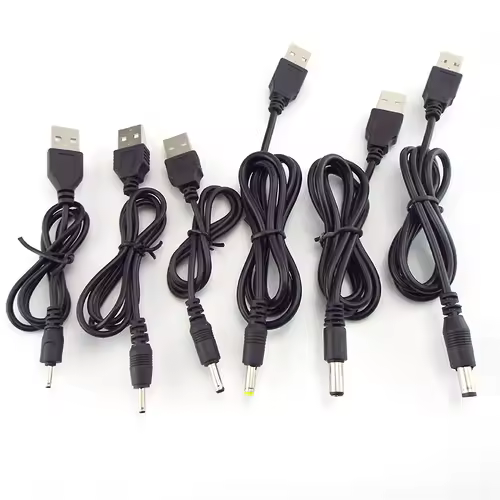 USB To DC 3.5*1.35mm 2.0*0.6mm 2.5*0.7mm 4.0*1.7mm 5.5*2.1mm 5.5*2.5mm Plug Jack DC 5V Power Extension Cable Connector - Image 4