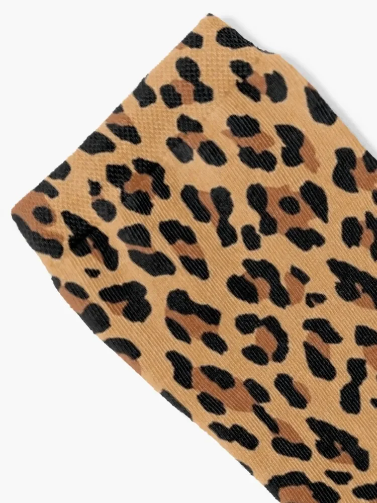 Tan Leopard Print Socks cotton hockey Boy Child Socks Women's