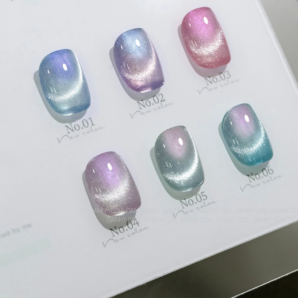 Cat Magnetic Gel Nail Polish Cat Eye Glitter Effect Semi Permanent 6 colori Soak Off Gel UV vernice Manicure Nail Art 15ML