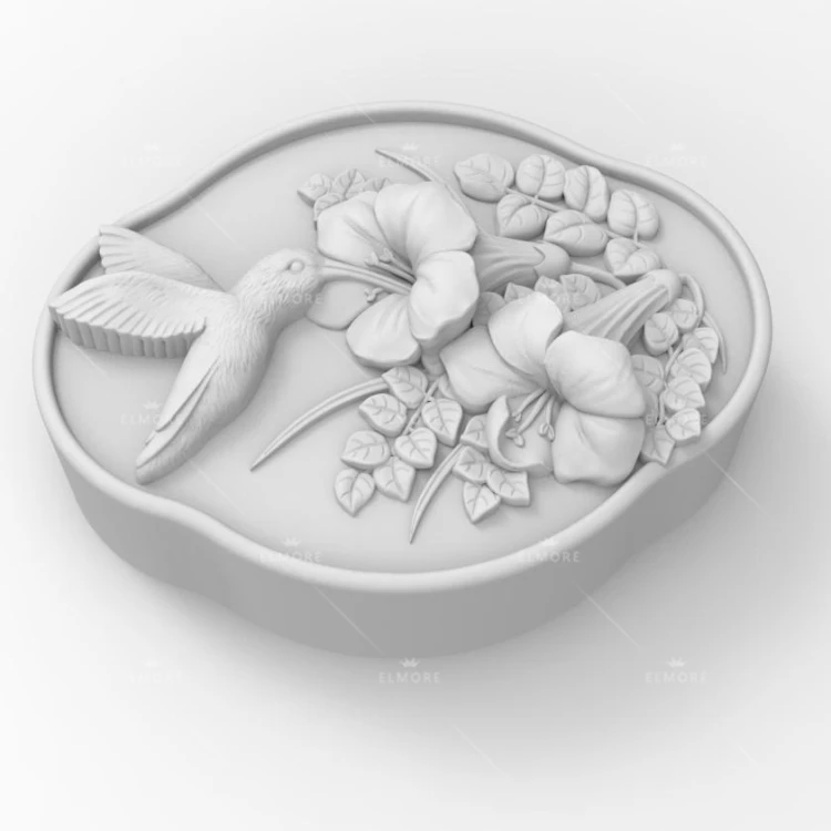 Mold Silicones Soap Mold Take Honey Handmade Food Grade Mould Aroma Stone Molds Hummingbirds In The Flowers CIQ,EEC,CE / EU PRZY