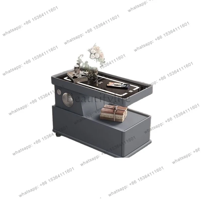 Light luxury living room mobile sofa side cabinet intelligent mobile coffee table modern simplicity
