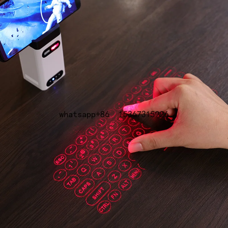 

BT Wireless Virtual Laser Keyboard Portable Projection Keyboard for Smart Phone/ PC/ Tablets Laptop Mini Keyboard Projector