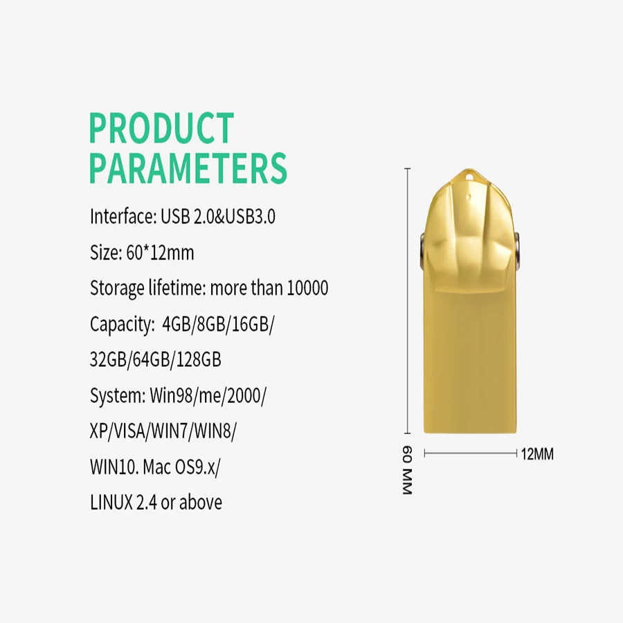 ZSUIT-USB Flash Drive, Pendrive impermeável, logotipo de capacidade real, U Disk, Cle USB, Memory Stick, 2GB, 4GB, 8GB, 32GB, 64GB, 10pcs