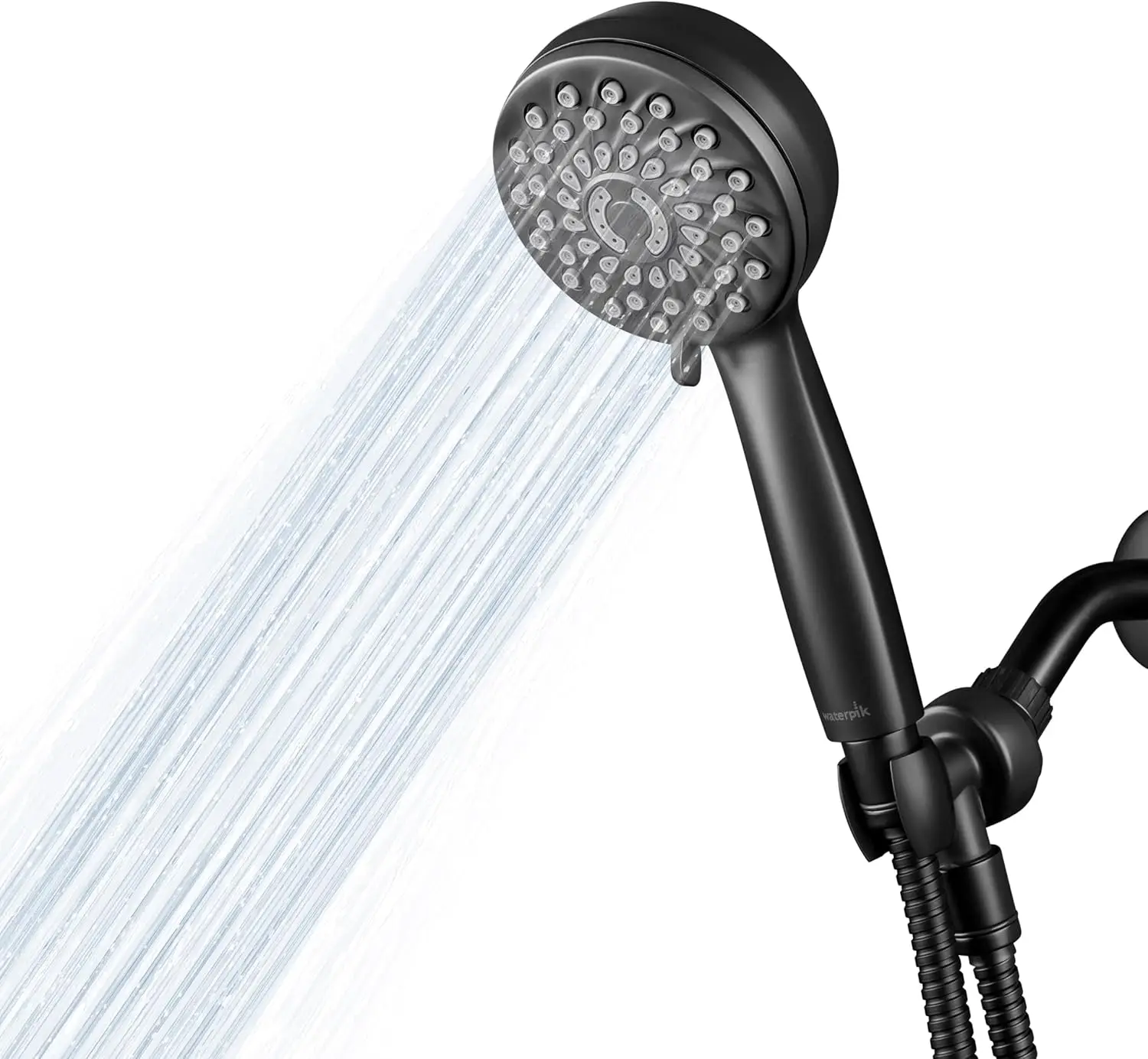 

High Pressure Handheld Shower Head with 7 Modes and 5-Foot Hose, Matte Black for Powerful Massage