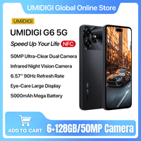 UMIDIGI G6 5G,5G Phone Android 13,NFC,Dimensity 6100+,12GB (6+6GB)RAM,128GB ROM,5000mAh,6.57\