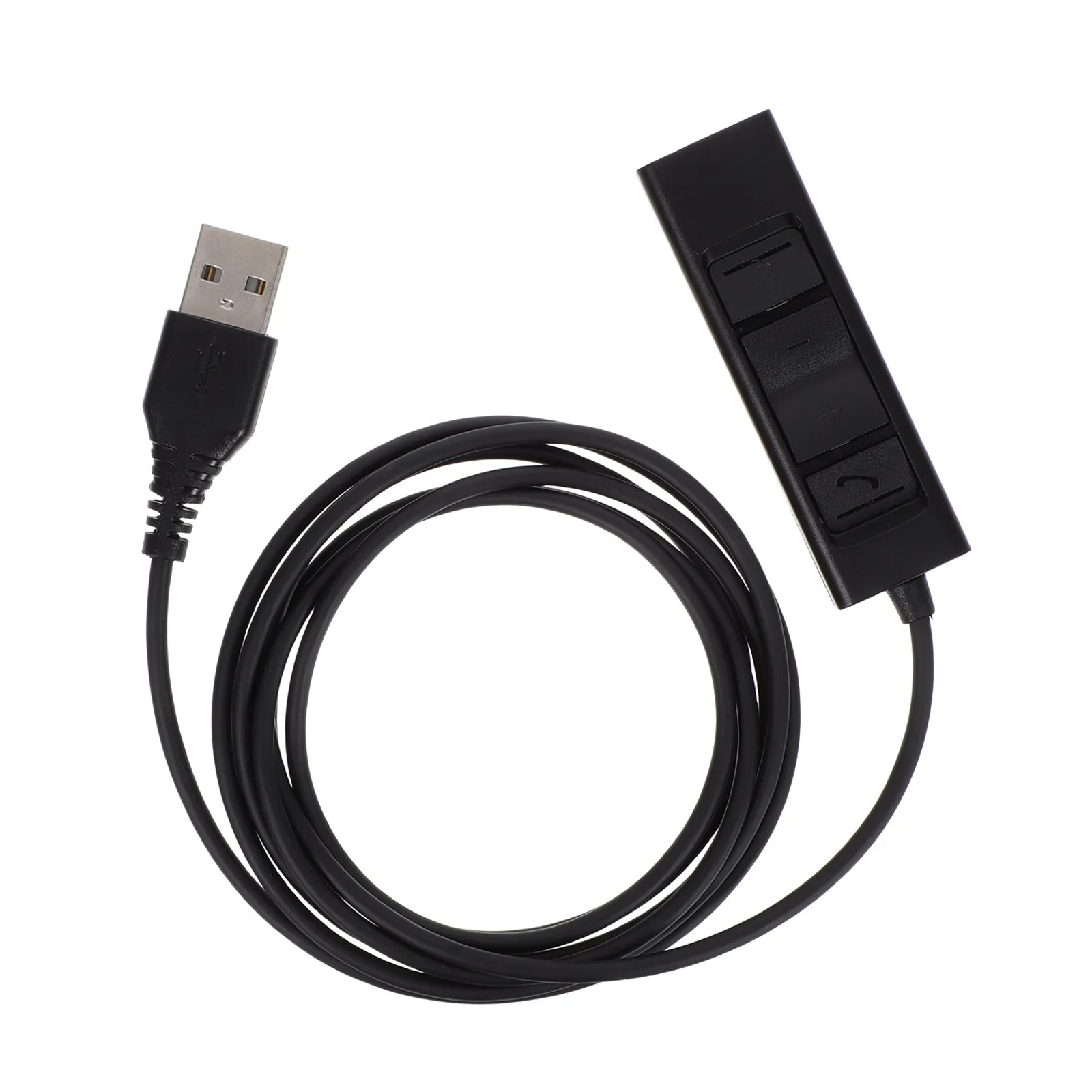 USB-адаптер для гарнитуры с одним разъемом, встроенным управлением громкостью и микрофоном для офисных телефонных систем, телефонов службы поддержки и стационарных телефонов