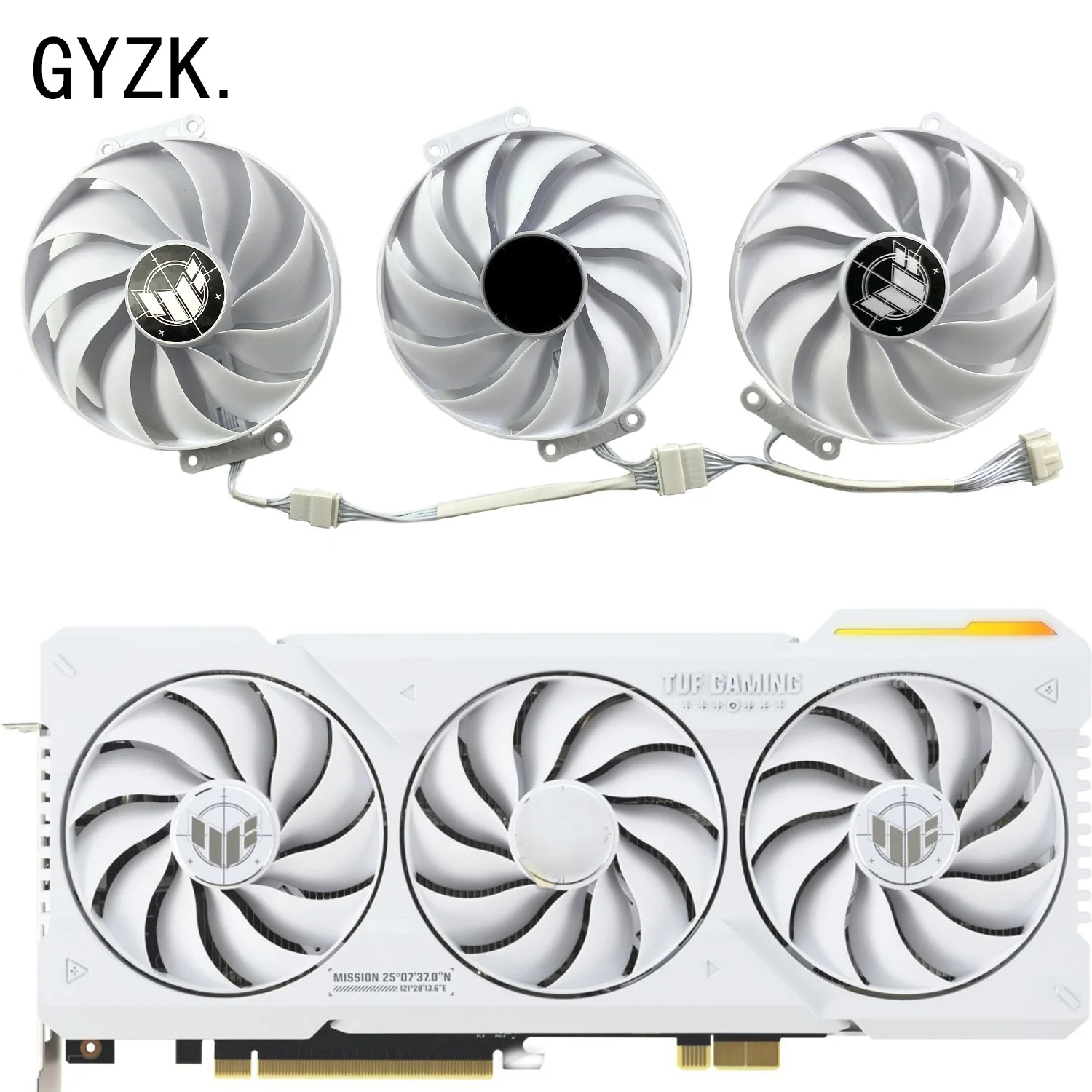 New For ASUS GeForce RTX4070ti 4070tiS TUF WHITE OC Graphics Card Replacement Fan