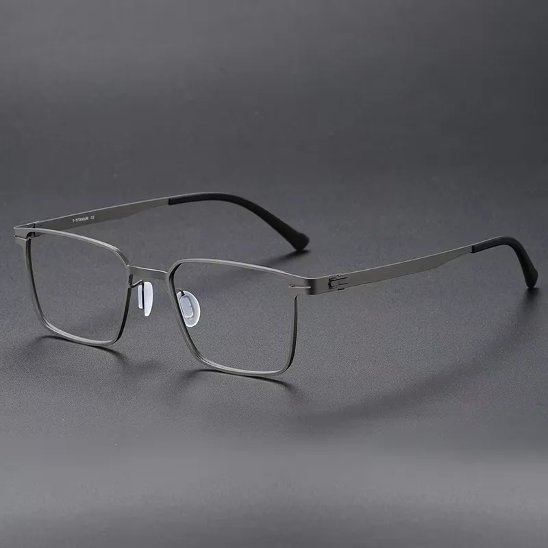 

Pure Titanium Glasses Frame Men Women Retro Vintage square Eyeglasses frames male New Brand Design Eyewear Screwless spectacles